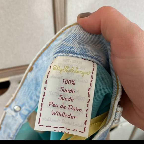 Patty shelabarger suede & denim pants VINTAGE - Picture 12 of 15